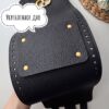 Фурнитура-основа с замком для вязаной или плетеной сумки из искусственной кожи - Чёрный