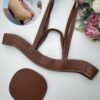 Фурнитура для вязаной сумки ручки и дно Полин, искусственная кожа Шоколад