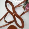 Фурнитура для вязаной сумки ручки и дно Полин, искусственная кожа Коричневый