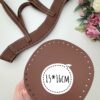 Фурнитура для вязаной сумки ручки и дно Полин, искусственная кожа Шоколад