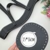 Фурнитура для вязаной сумки ручки и дно Полин, искусственная кожа Чёрный