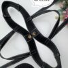 Фурнитура для вязаной сумки ручки и дно Полин, искусственная кожа Чёрный